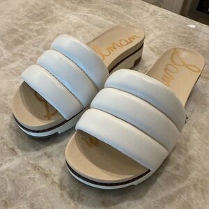 Sam Edelman White Slide Sandals